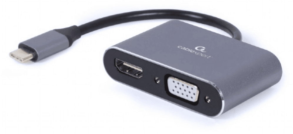Gembird A-USB3C-HDMIVGA-01 Adaptador gráfico USB 3840 x 2160 Pixeles Gris