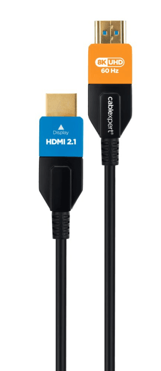 Gembird CC-HDMI8K-AOC-20M cable HDMI HDMI tipo A (Estándar) Negro, Azul, Naranja
