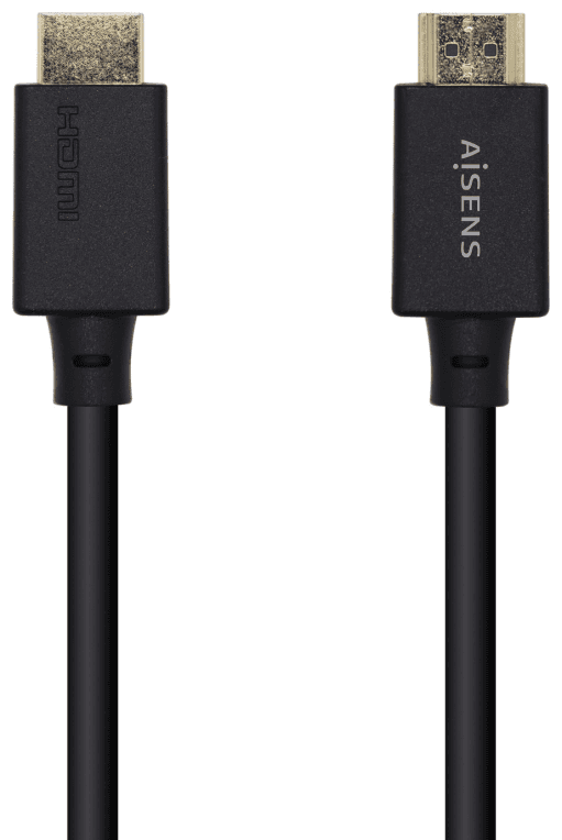 AISENS Cable HDMI V2.1 Ultra Alta Velocidad / HEC Certificado 8k@60Hz 48Gbps, A/M-A/M, Negro, 1.0m