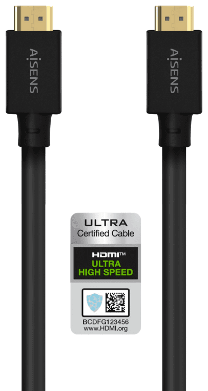 AISENS Cable HDMI V2.1 Ultra Alta Velocidad / Hec 8K@60Hz 48Gbps, A/M-A/M, Negro, 5.0M
