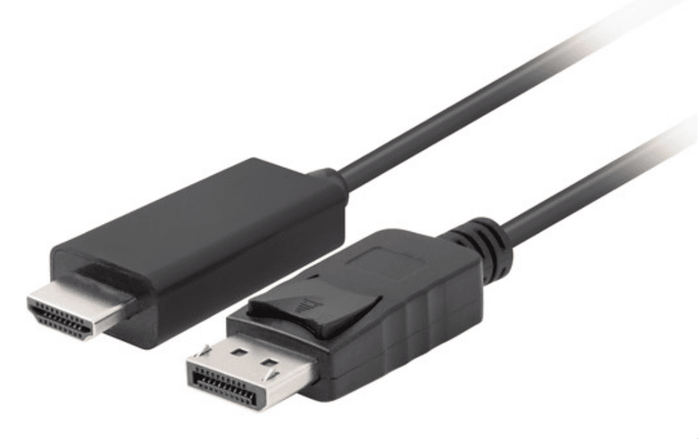 Lanberg CA-DPHD-11CC-0018-BK cambiador de género para cable DisplayPort HDMI Negro