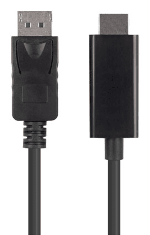 Lanberg CA-DPHD-11CC-0010-BK cambiador de género para cable DisplayPort HDMI Negro