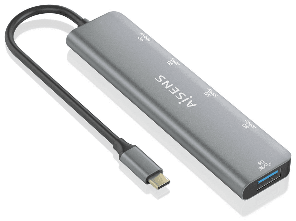AISENS A109-0857 hub de interfaz USB 3.2 Gen 1 (3.1 Gen 1) Type-C 5 Mbit/s