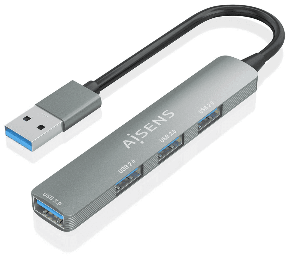 AISENS A106-0859 hub de interfaz USB 3.2 Gen 1 (3.1 Gen 1) Type-A 5000 Mbit/s