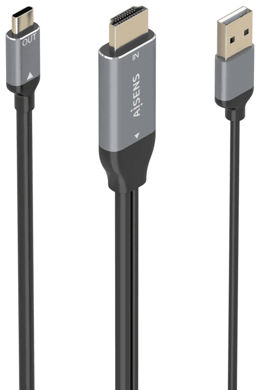 AISENS A109-0871 adaptador de cable de vídeo 1,8 m HDMI + USB USB Tipo C