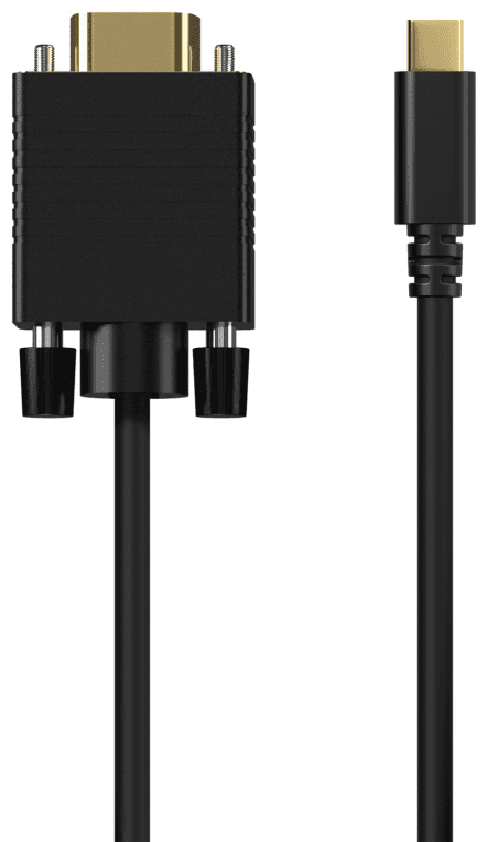 AISENS Cable Conversor USB-C a VGA, USB-C/M-HDB15/M, Negro, 0.8M