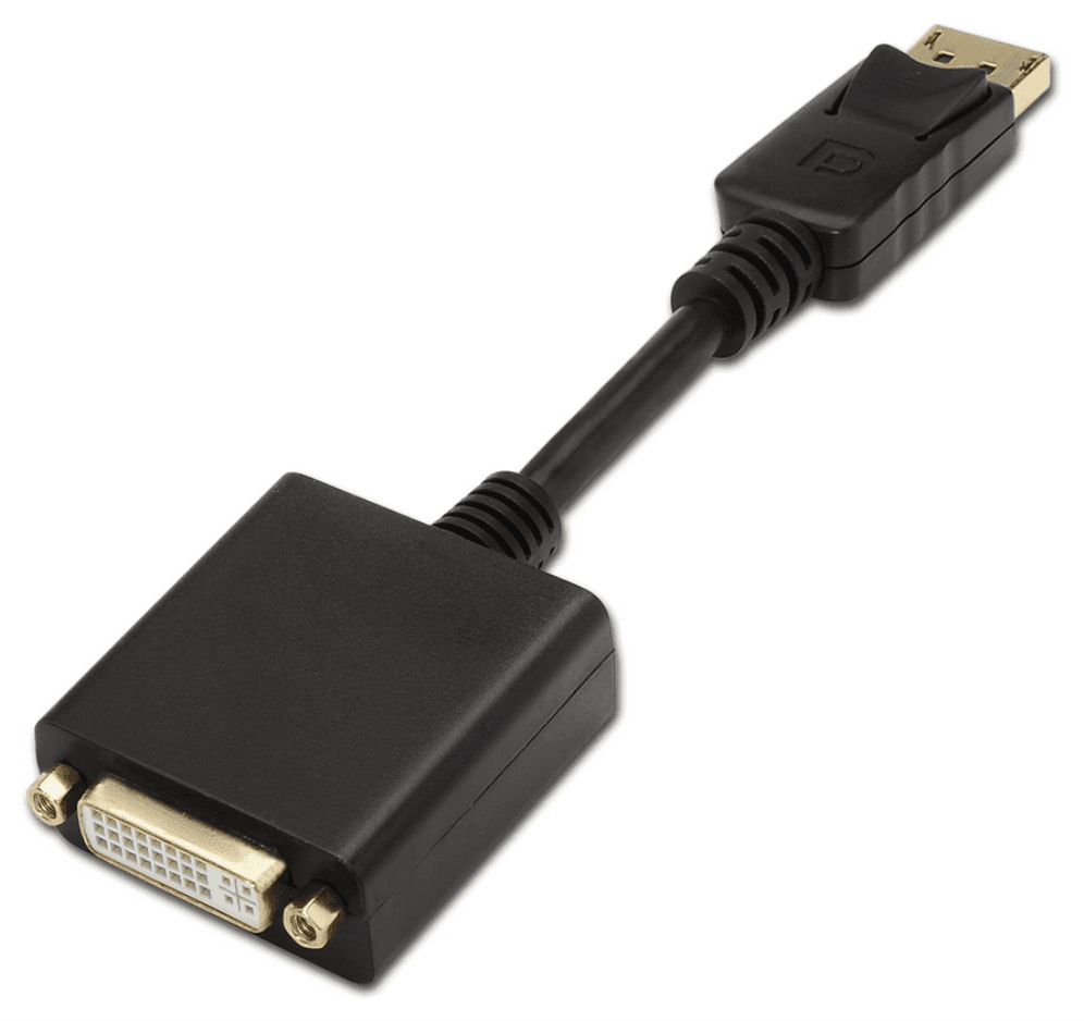 AISENS A125-0133 adaptador de cable de vídeo 0,15 m DisplayPort DVI Negro