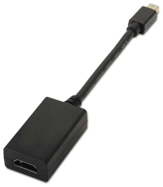 AISENS A125-0137 adaptador de cable de vídeo 0,15 m Mini DisplayPort HDMI Negro