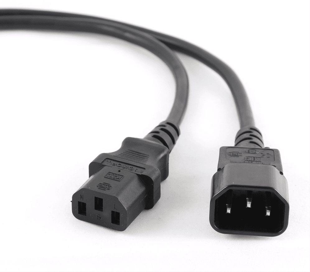 Gembird PC-189 cable de transmisión Negro C14 acoplador