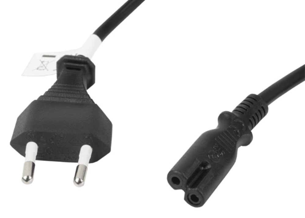Lanberg CA-C7CA-11CC-0018-BK cable de transmisión Negro 1,8 m C7 acoplador CEE7/16