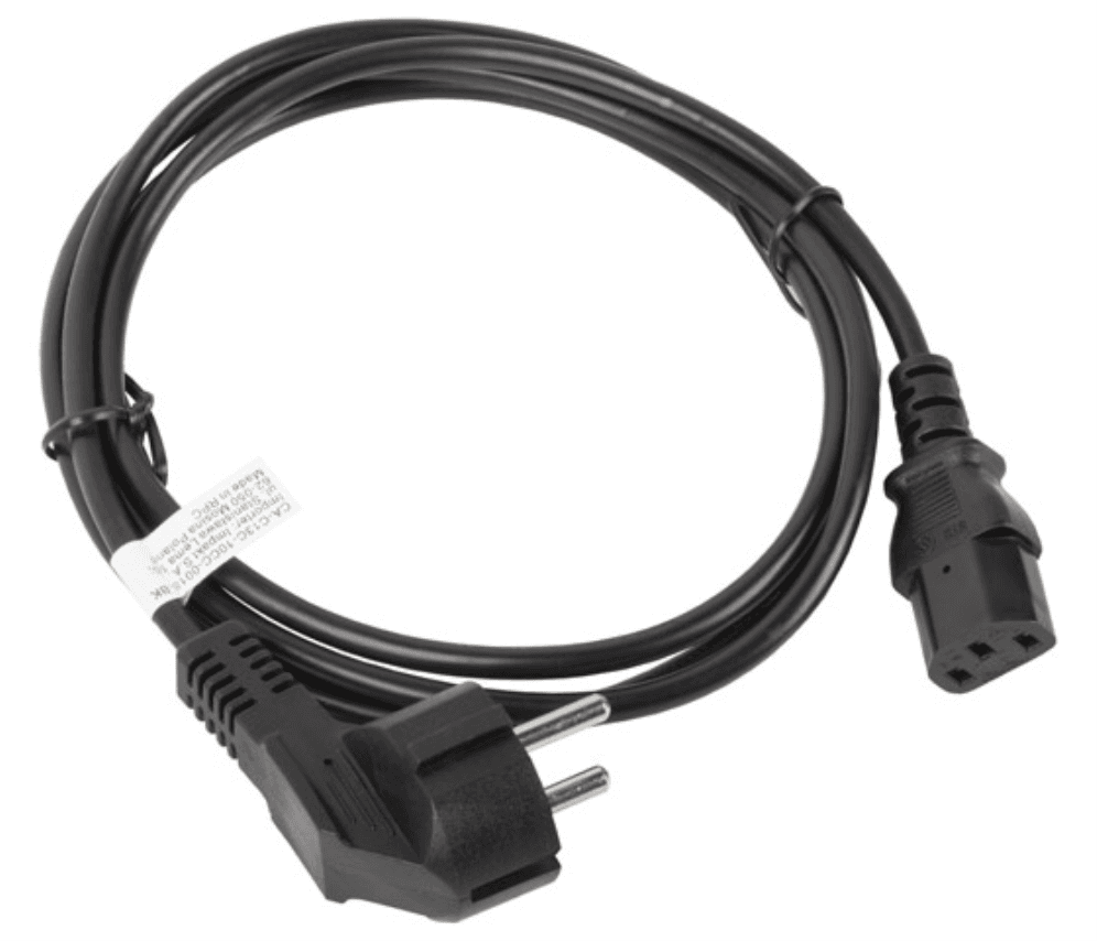 Lanberg CA-C13C-10CC-0018-BK cable de transmisión Negro 1,8 m C13 acoplador CEE7/7