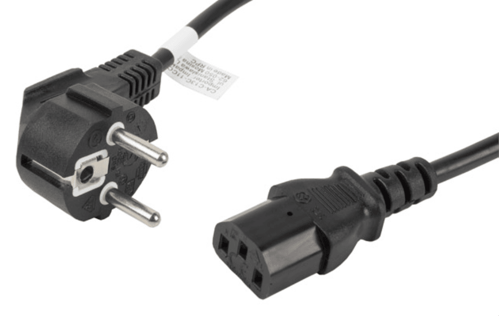 Lanberg CA-C13C-11CC-0018-BK cable de transmisión Negro 1,8 m C13 acoplador CEE7/7