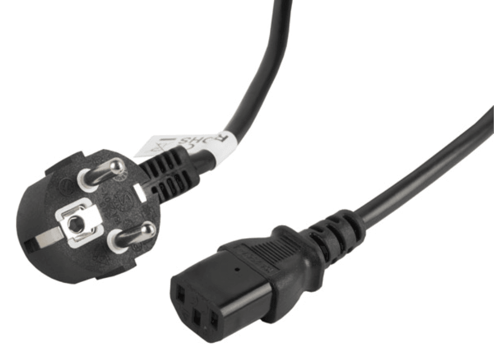 Lanberg CA-C13C-11CC-0030-BK cable de transmisión Negro 3 m C13 acoplador CEE7/7