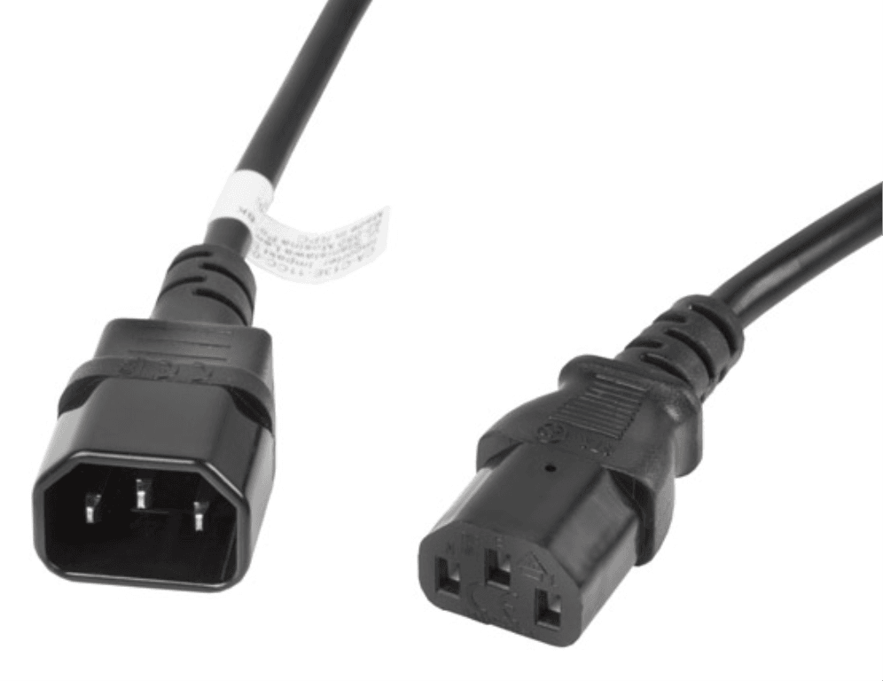 Lanberg CA-C13E-11CC-0030-BK cable de transmisión Negro 3 m C13 acoplador C14 acoplador