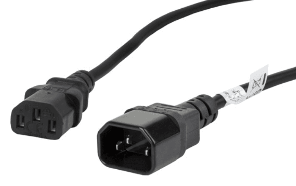 Lanberg CA-C13E-11CC-0018-BK cable de transmisión Negro 1,8 m C13 acoplador C14 acoplador