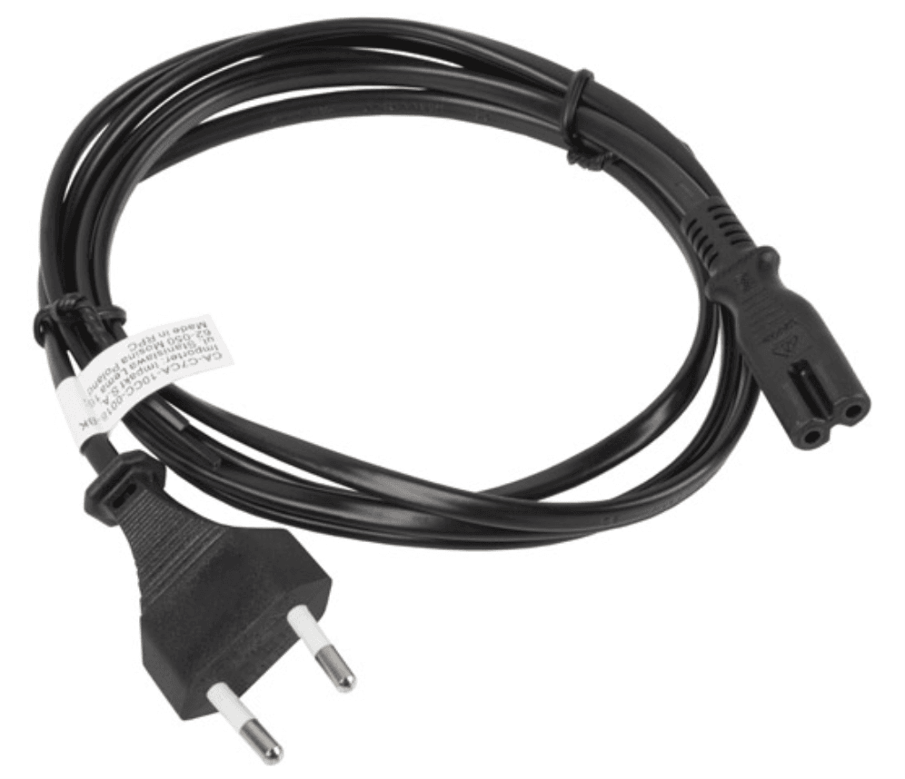 Lanberg CA-C7CA-10CC-0018-BK cable de transmisión Negro 1,8 m C7 acoplador CEE7/16