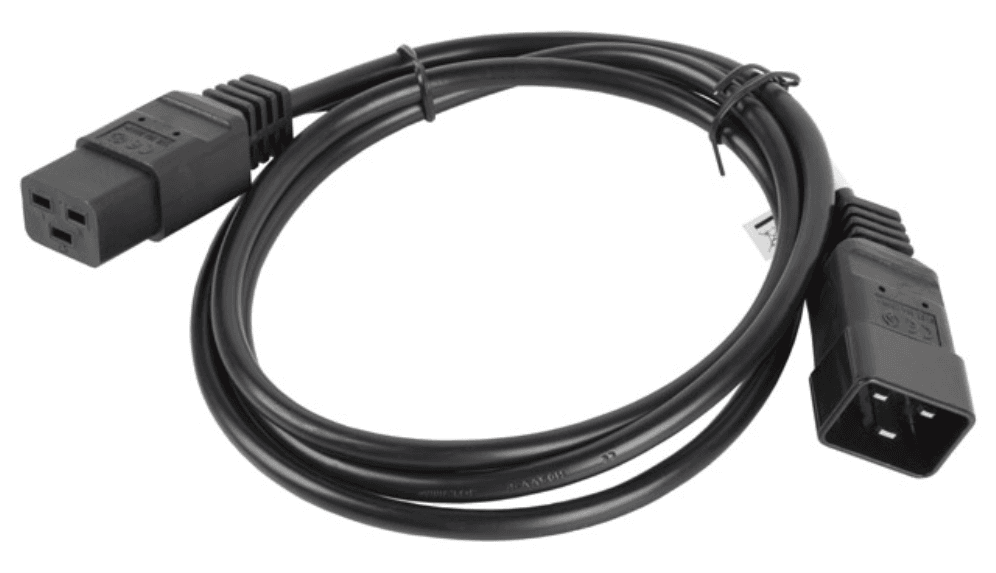 Lanberg CA-C19E-10CC-0018-BK cable de transmisión Negro 1,8 m C19 acoplador C20 acoplador