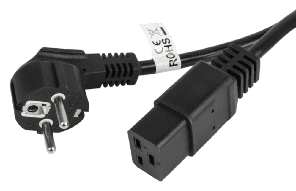 Lanberg CA-C19C-10CC-0018-BK cable de transmisión Negro 1,8 m CEE7/7 C19 acoplador
