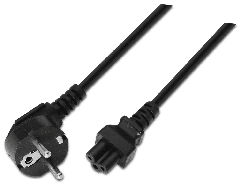 AISENS A132-0172 cable de transmisión Negro 1,5 m CEE7/7 C5 acoplador