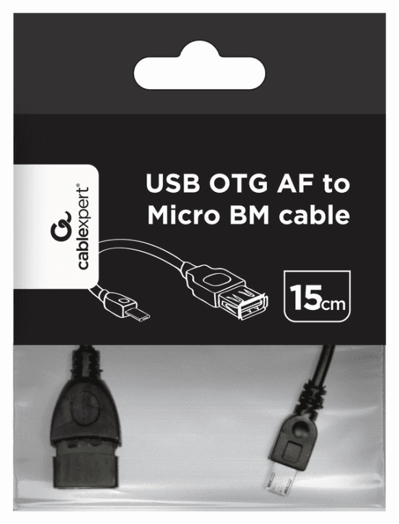 Gembird USB A - Micro-USB B, 0.15m cable USB USB 2.0 0,15 m Negro