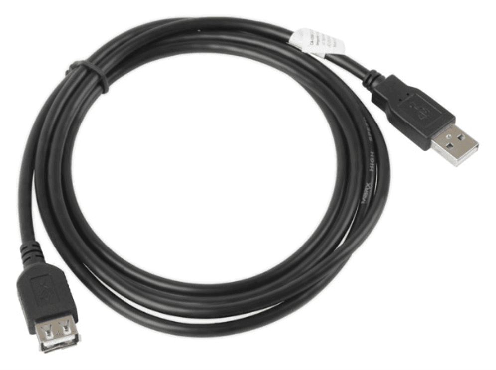 Lanberg CA-USBE-10CC-0018-BK cable USB USB 2.0 1,8 m USB A Negro