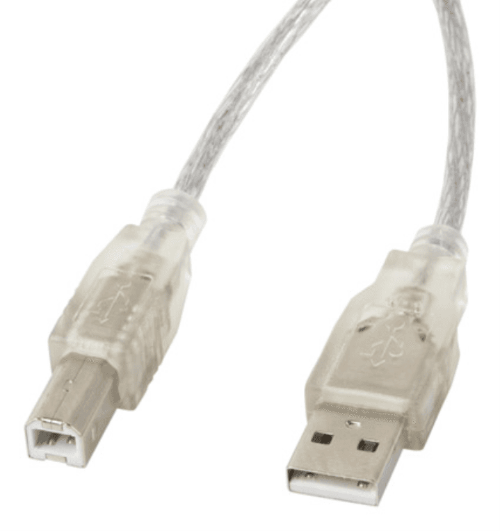 Lanberg CA-USBA-12CC-0018-TR cable USB USB 2.0 1,8 m USB B Transparente