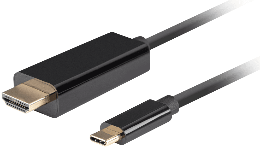 Lanberg CA-CMHD-10CU-0030-BK adaptador de cable de vídeo 3 m USB Tipo C HDMI