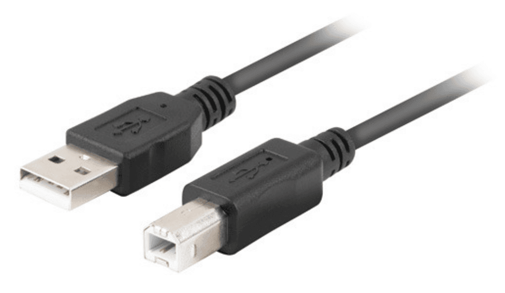 Lanberg CA-USBA-15CU-0010-BK cable USB USB 2.0 1 m USB B Negro