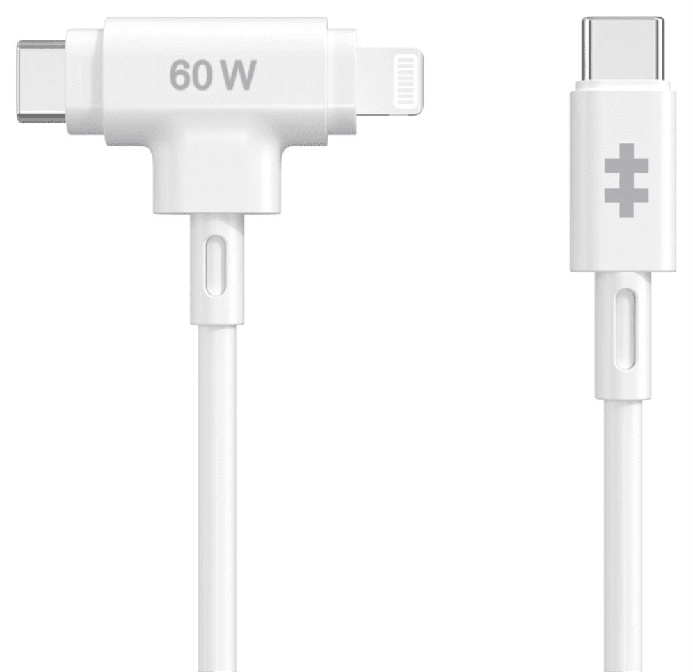 HYPER HyperJuice cable USB USB 2.0 1,5 m USB C USB C/Lightning Blanco