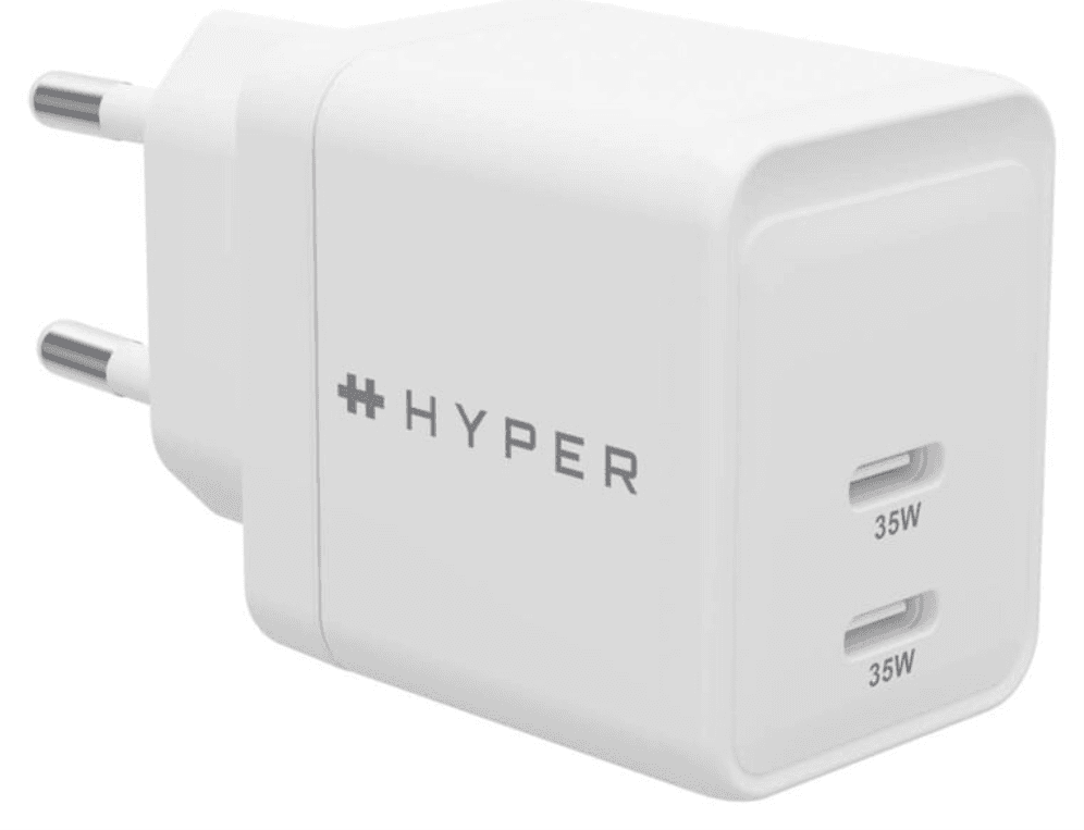 HYPER HJG35EU cargador de dispositivo móvil Auriculares, Auriculares, Smartphone, Ver Blanco Corriente alterna Carga rápida Interior