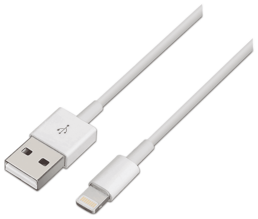 AISENS A102-0036 cable de conector Lightning 2 m Blanco