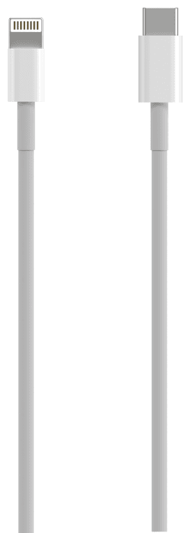 AISENS Cable USB 2.0 USB-C A Lightning PD 2A, Lightning/M-USB-C/M, Blanco, 0.5 m