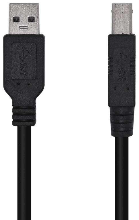AISENS Cable USB 3.0 Impresora Tipo A/M-B/M, Negro, 2.0m