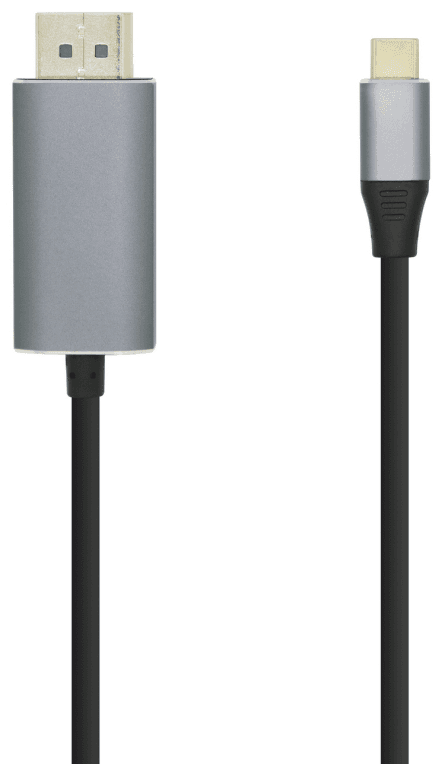 AISENS Cable conversor USB-C a Displayport 4K@60HZ, USB-C/M-DP/M, Negro, 0.8m