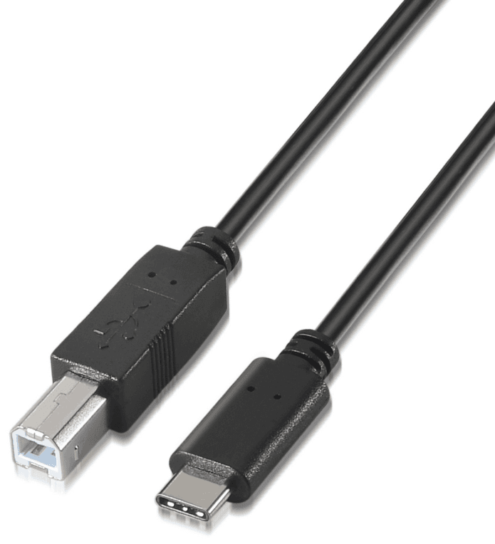 AISENS A107-0053 cable USB USB 2.0 1 m USB C USB B Negro