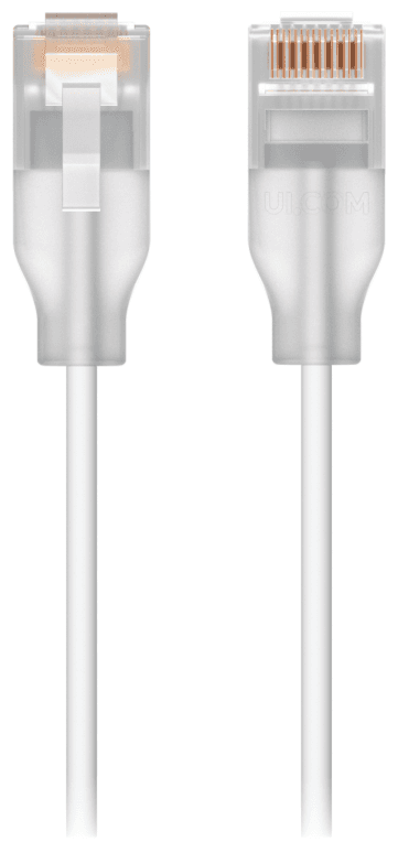Ubiquiti UACC-Cable-Patch-EL-2M-W cable de red Translúcido, Blanco Cat6 Alrededor