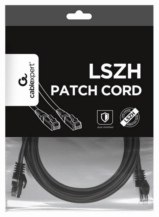 Gembird PP6A-LSZHCU-BK-3M cable de red Negro Cat6a S/FTP (S-STP)