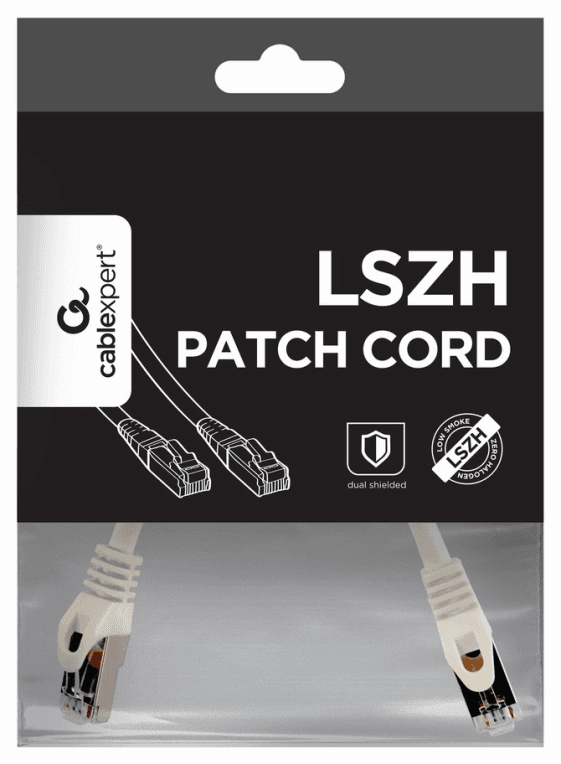 Gembird PP6A-LSZHCU-W-0.25M cable de red Blanco 0,25 m Cat6a S/FTP (S-STP)