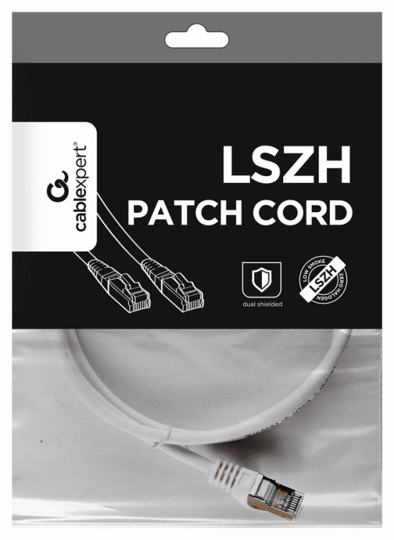 Gembird PP6A-LSZHCU-W-1M cable de red Blanco Cat6a S/FTP (S-STP)