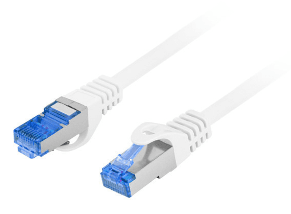 Lanberg PCF6A-10CC cable de red Blanco 0,5 m Cat6a S/FTP (S-STP)