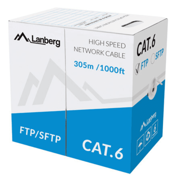 Lanberg LCF6-11CU-0305-S cable de red Gris 305 m Cat6 F/UTP (FTP)