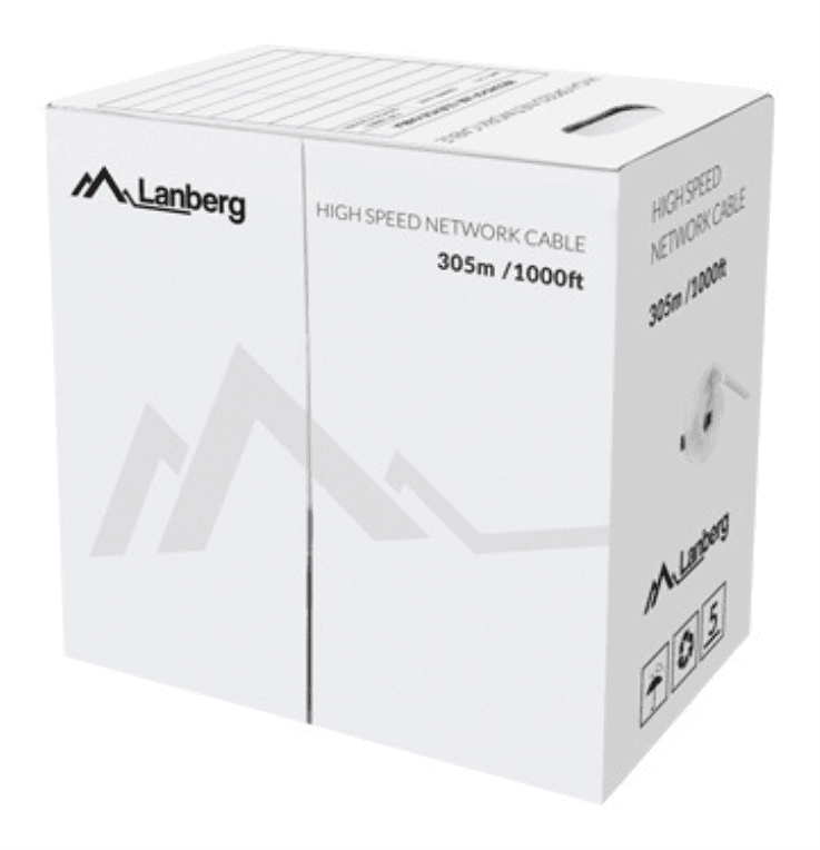 Lanberg LCU5-12CU-0305-S cable de red Gris 305 m Cat5e U/UTP (UTP)