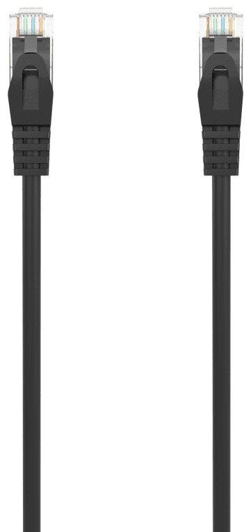 AISENS Cable de Red Latiguillo RJ45 LSZH Cat.6A 500 Mhz UTP AWG24, Negro, 1.0M