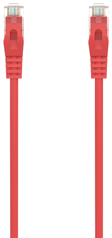 AISENS Cable de Red Latiguillo RJ45 LSZH Cat.6A 500 Mhz UTP AWG24, Rojo, 1.5M