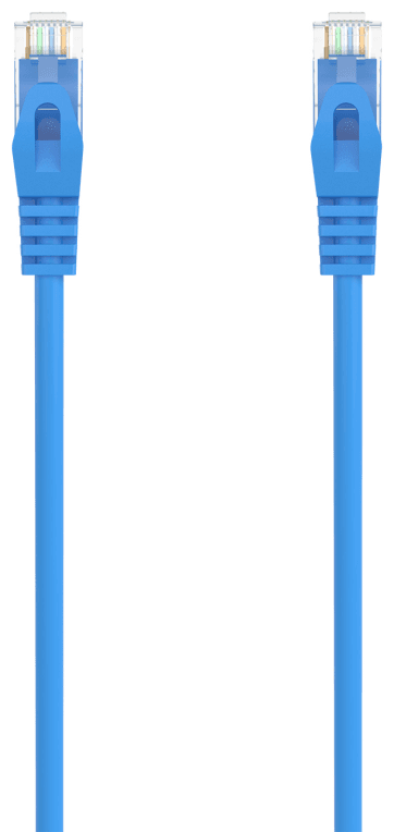 AISENS Cable de Red Latiguillo RJ45 LSZH Cat.6A 500 Mhz UTP AWG24, Azul, 25CM