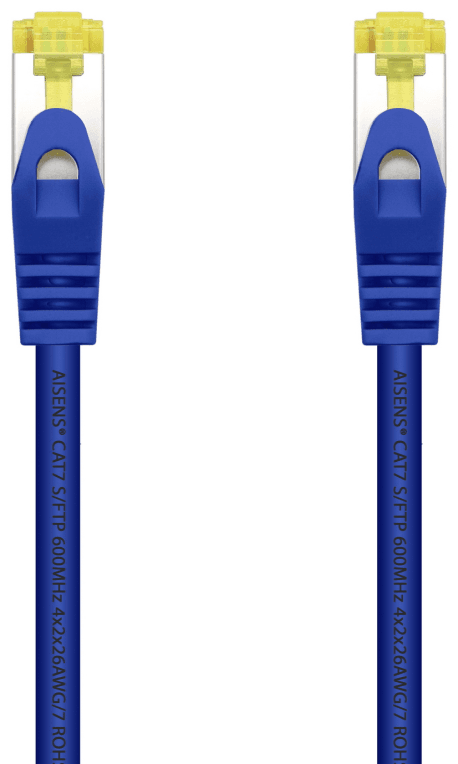 AISENS Cable De Red Latiguillo RJ45 LSZH Cat.7 600 MHz S/FTP PIMF AWG26, Azul, 2.0 m