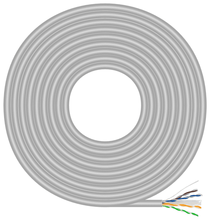 AISENS Cable de Red RJ45 Cat.6 UTP Rigido AWG23 CCA (aleacion), Gris, 100 m