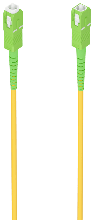 AISENS Cable Fibra Óptica Latiguillo G657A2 3.0 9/125 SMF Simplex CPR DCA LSZH, SC/APC-SC/APC, Amarillo, 15m