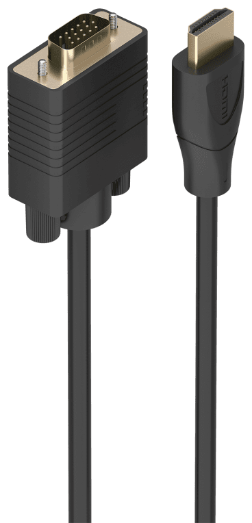 AISENS Cable Conversor HDMI a SVGA, HDMI A/M-SVGA/M, Negro, 1.0m