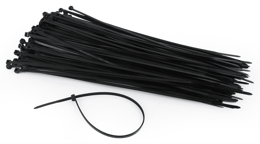 Gembird NYTFR-250X3.6 presilla Nylon Negro 100 pieza(s)